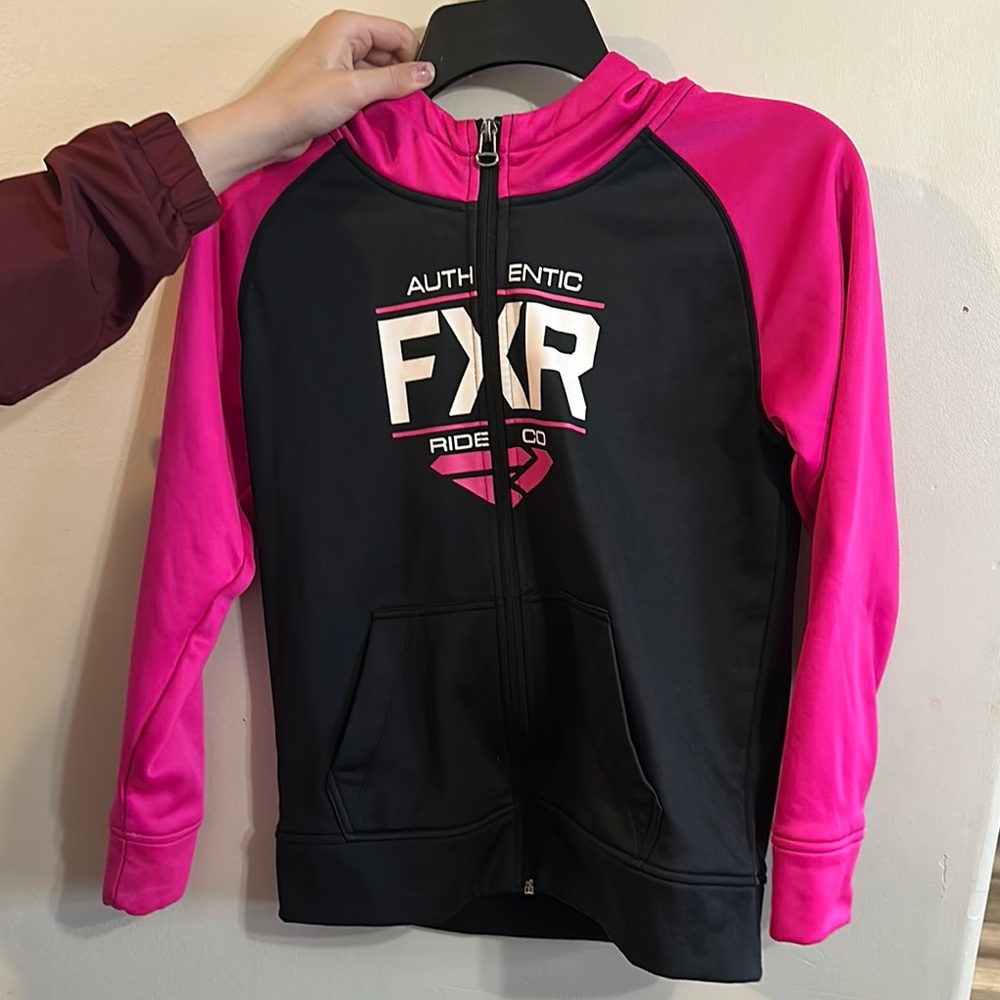 FXR Black and Pink Zip-Up Hoodie